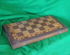 55    Draughts set. Wooden folding box with inlay playing board.Complete set of wooden playing pieces
THIS ITEM is SOLD 
If wanting a similar item, note the image number and use "Contact Us" link        $25